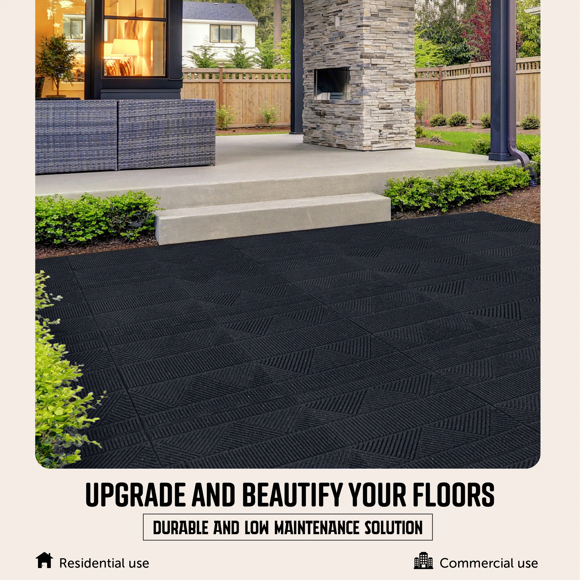 Aztec Interlocking Rubber Paver Tile - Image 3